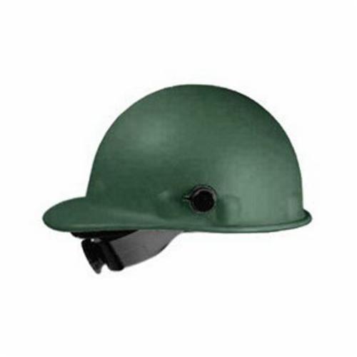 green fiberglass hard hat